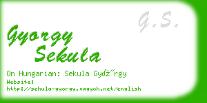 gyorgy sekula business card